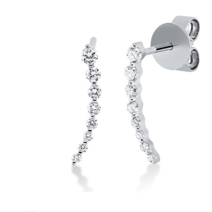 Ohrstecker Weißgold 18kt 0,31 Diamantschmuck mit 16 Diamanten - 2R104