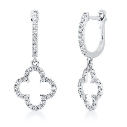 Creolen Weißgold 18kt 0,42 Diamantschmuck mit 66 Diamanten - 2R521