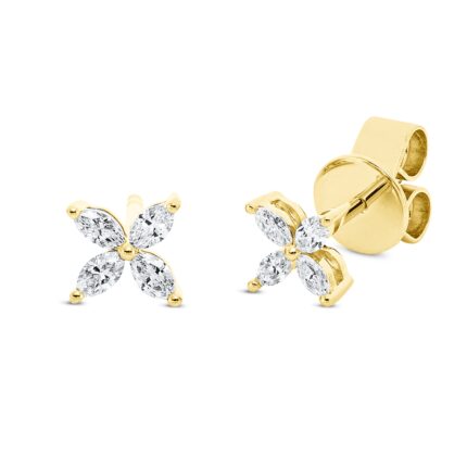 Ohrstecker Gelbgold 18kt 0,22 Diamantschmuck mit 8 Diamanten - 2R869