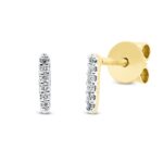Ohrstecker Gelbgold 18kt 0,04 Diamantschmuck mit 12 Diamanten - 2R878