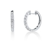 Creolen Weißgold 18kt 0,67 Diamantschmuck mit 16 Diamanten - 2R898