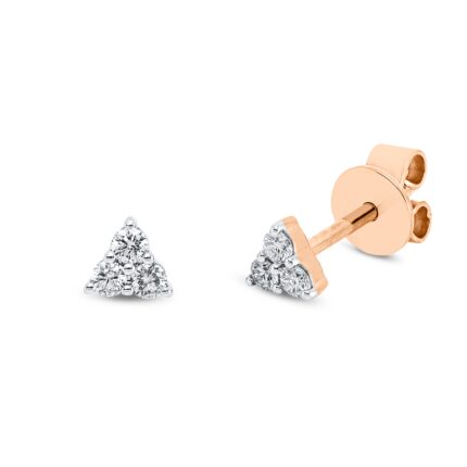 Ohrstecker Rosegold 18kt 0,13 Diamantschmuck mit 6 Diamanten - 2R900
