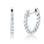 Creolen Weißgold 18kt 0,47 Diamantschmuck mit 28 Diamanten - 2S054