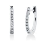 Creolen Weißgold 18kt 0,08 Diamantschmuck mit 18 Diamanten - 2S113