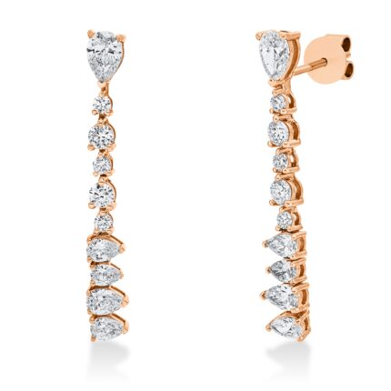 Ohrschmuck Rosegold 18kt 0,16 Diamantschmuck Farbstein 2,6 ct - 2S383