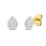 Ohrstecker Gelbgold 18kt 0,21 Diamantschmuck mit 18 Diamanten - 2S410