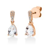 Ohrschmuck Rosegold 18kt 0,07 Diamantschmuck Farbstein 1,34 ct - 2S447