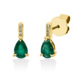 Ohrstecker Gelbgold 18kt 0,02 Diamantschmuck Farbstein 0,72 ct - 2S450