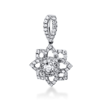 Anhänger Weißgold 18kt 0,75 Diamantschmuck mit 63 Diamanten - 3E362