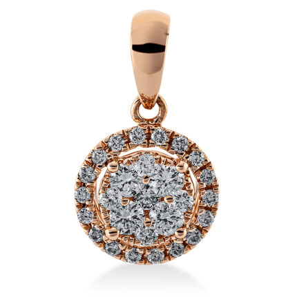 Anhänger Rosegold 18kt 0,26 Diamantschmuck mit 27 Diamanten - 3F013