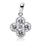 Anhänger Weißgold 18kt 0,61 Diamantschmuck mit 5 Diamanten - 3F175