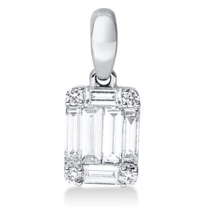 Anhänger Weißgold 18kt 0,50 Diamantschmuck mit 10 Diamanten - 3G094