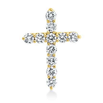 Anhänger Gelbgold 18kt 0,39 Diamantschmuck mit 11 Diamanten - 3H123