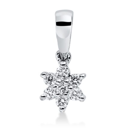 Anhänger Weißgold 18kt 0,07 Diamantschmuck mit 7 Diamanten - 3H180