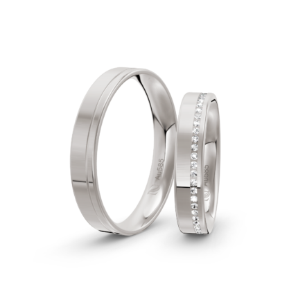 Trauringe Weissgold / 333 Gold | Modell Z°1007