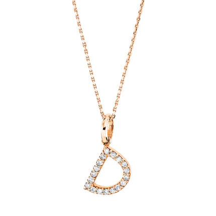 Collier Rosegold 18kt 0,07 Diamantschmuck mit 18 Diamanten - 4B219