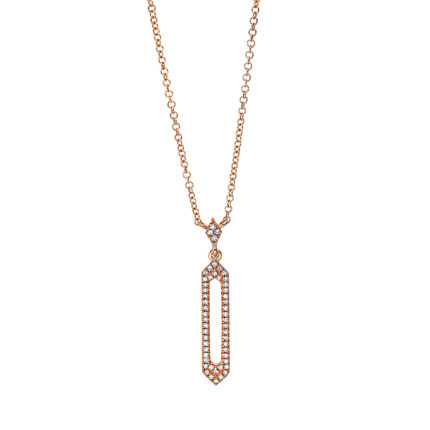 Collier Rosegold 18kt 0,13 Diamantschmuck mit 52 Diamanten - 4C408