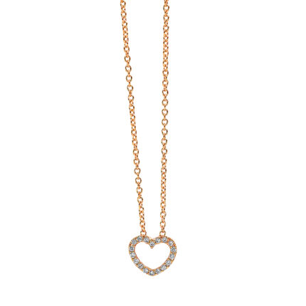 Collier Rosegold 18kt 0,04 Diamantschmuck mit 18 Diamanten - 4D388