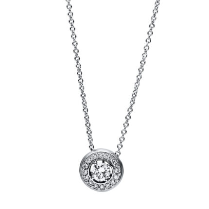Collier Weißgold 18kt 0,23 Diamantschmuck mit 17 Diamanten - 4F182