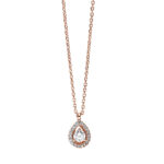 Collier Rosegold 18kt 0,18 Diamantschmuck mit 20 Diamanten - 4F924