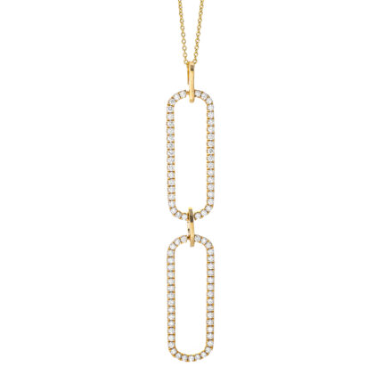 Collier Gelbgold 18kt 0,99 Diamantschmuck mit 81 Diamanten - 4I765
