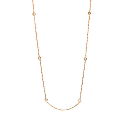 Collier Rosegold 18kt 0,39 Diamantschmuck mit 10 Diamanten - 4I828