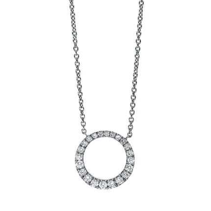Collier Weißgold 18kt 0,30 Diamantschmuck mit 22 Diamanten - 4I829