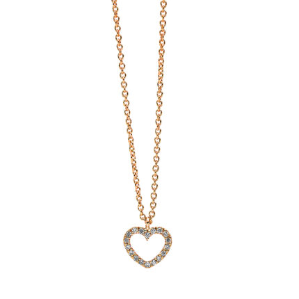 Collier Rosegold 18kt 0,04 Diamantschmuck mit 18 Diamanten - 4I845