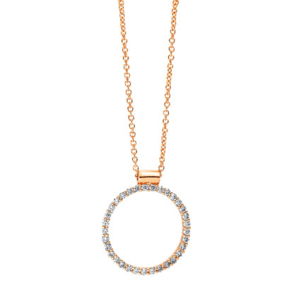 Collier Rosegold 18kt 0,26 Diamantschmuck mit 33 Diamanten - 4I864