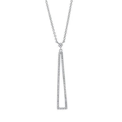 Collier Weißgold 18kt 0,19 Diamantschmuck mit 83 Diamanten - 4J356