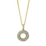 Collier Gelbgold 18kt 0,49 Diamantschmuck mit 100 Diamanten - 4J390
