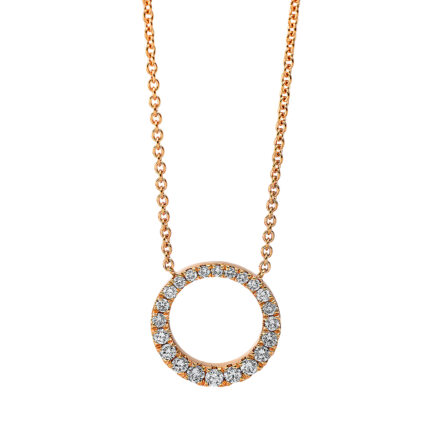Collier Rosegold 18kt 0,30 Diamantschmuck mit 22 Diamanten - 4J431