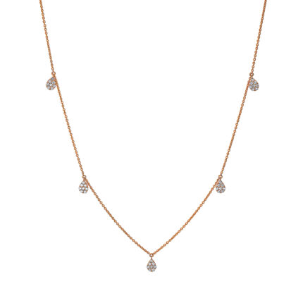 Collier Rosegold 18kt 0,30 Diamantschmuck mit 40 Diamanten - 4J466