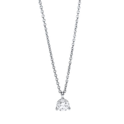 Collier 3er-Krappe Weißgold 18kt 0,24 Diamantschmuck mit 1 Diamanten - 4J492