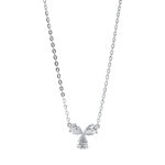 Collier Weißgold 18kt 1,01 Diamantschmuck mit 3 Diamanten - 4J917