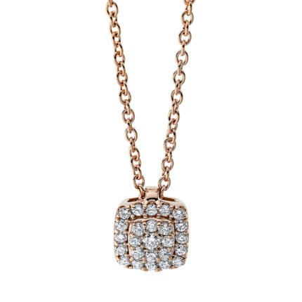 Collier Rosegold 18kt 0,10 Diamantschmuck mit 25 Diamanten - 4J982