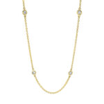 Collier Gelbgold 18kt 0,44 Diamantschmuck mit 9 Diamanten - 4K112