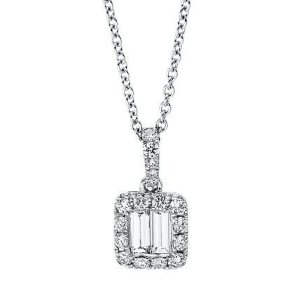 Collier Weißgold 18kt 0,49 Diamantschmuck mit 19 Diamanten - 4K647