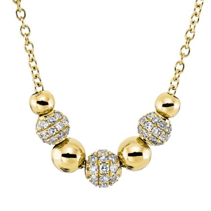 Collier Gelbgold 18kt 0,43 Diamantschmuck mit 84 Diamanten - 4K824