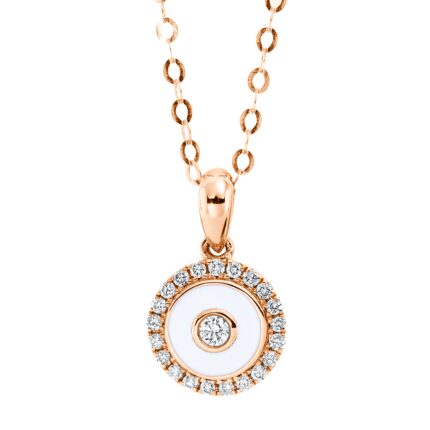 Collier Rosegold 18kt 0,14 Diamantschmuck mit 22 Diamanten - 4M093