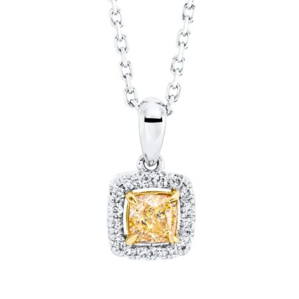 Collier 4er-Krappe Weißgold / Gelbgold 18kt 0,38 Diamantschmuck mit 17 Diamanten - 4M148