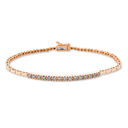 Armband Rosegold 18kt 0,39 Diamantschmuck mit 15 Diamanten - 5C975