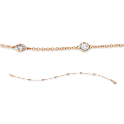 Armband Rosegold 18kt 0,36 Diamantschmuck mit 6 Diamanten - 5D407