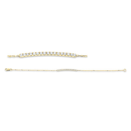 Armband Gelbgold 18kt 0,31 Diamantschmuck mit 17 Diamanten - 5E473