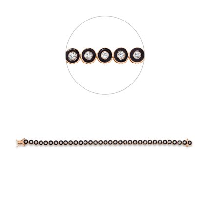 Armband Rosegold 18kt 1,35 Diamantschmuck mit 34 Diamanten - 5E829