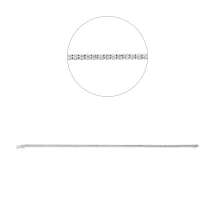 Armband Weißgold 18kt 0,86 Diamantschmuck mit 108 Diamanten - 5E843
