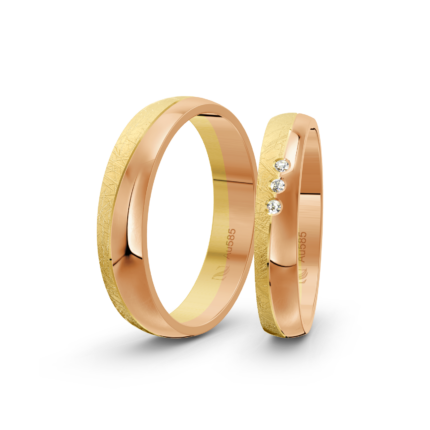 Trauringe Gelbgold / Rosegold / 585 Gold | Modell Z°1043