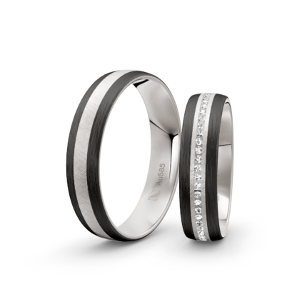 Trauringe Weissgold / 585 Gold | Modell Zum-1002