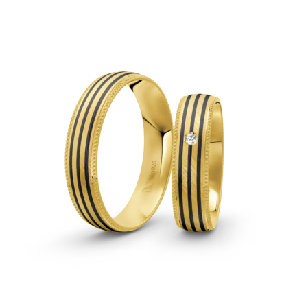 Trauringe Silber / Gelbgold plattiert / 925 Silber | Modell Zum-1005S