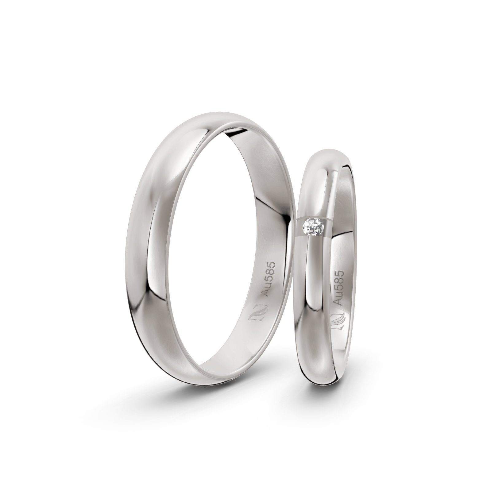 Trauringe Weissgold / 585 Gold | Modell Z°1028
